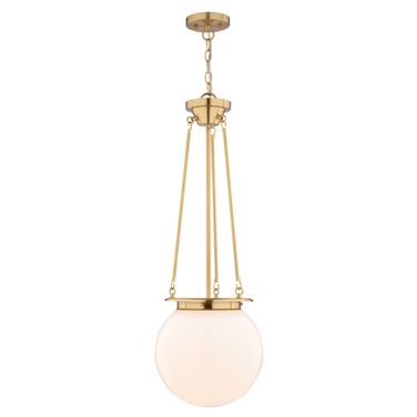 Kent 11.75 Inch 1 Light Pendant In Muted Brass