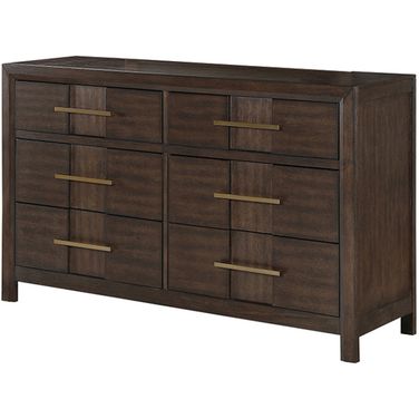 Kenzo 6 Drawer Dresser In Walnut