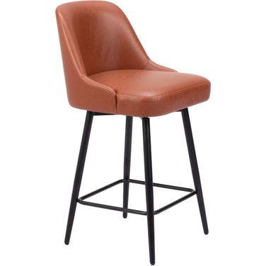 Keppel Swivel Counter Stool In Brown