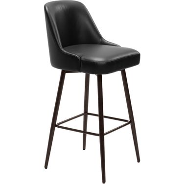 Keppel Swivel Barstool In Black and Bronze