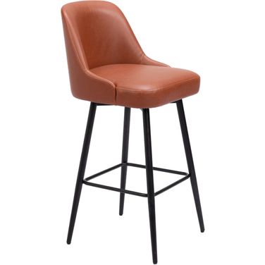 Keppel Swivel Barstool In Brown
