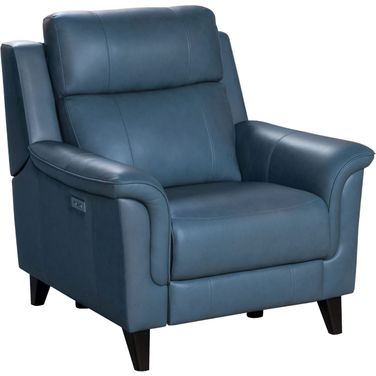 Kester Power Recliner in Masen Bluegray Leather