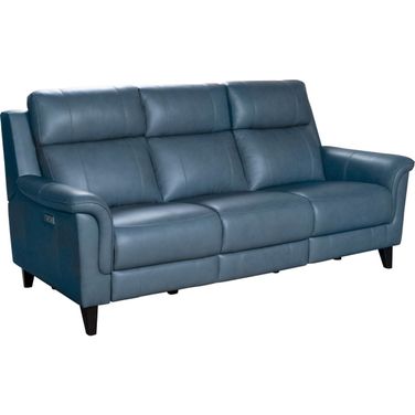 Kester Power Reclining Sofa in Masen Bluegray Leather