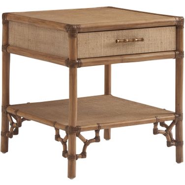 Key Biscayne Bayfront Rectangular End Table In Sunwashed