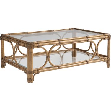 Key Biscayne Deering Bay Rectangular Cocktail Table In Sunwashed