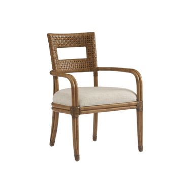 Key Biscayne Delano Woven Arm Chair In Sunwashed
