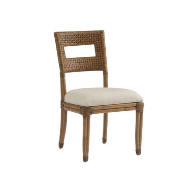 Key Biscayne Delano Woven Side Chair In Sunwashed