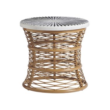 Round End Table In Natural