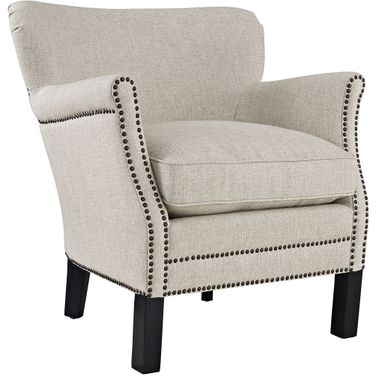 Key Upholstered Fabric Armchair In Sand
