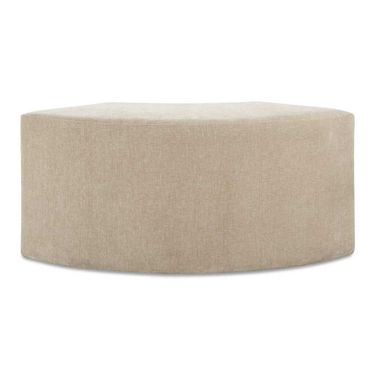 Khai Rounded Plush Dining Bench In Brown