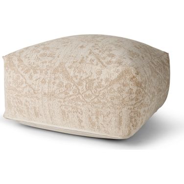 Khloe 36 Inch Pouf In Cream