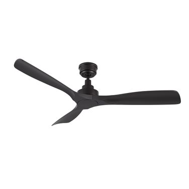 Kiama 52 Inch 3-Blade Smart No Light Ceiling Fan with Remote In Black