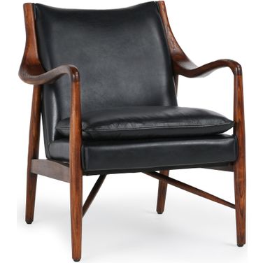 Kiannah Club Chair In Jet Black