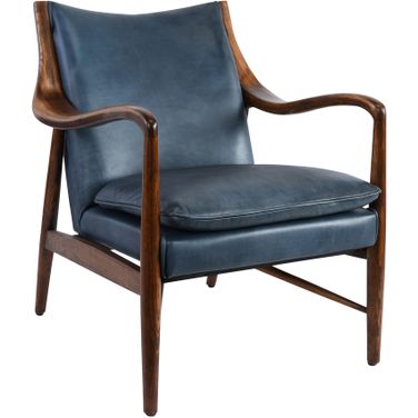 Kiannah Club Chair In Ocean Blue