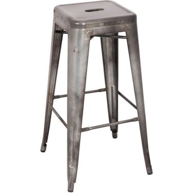 Kiara Stool Set of 2 In Antique Silver