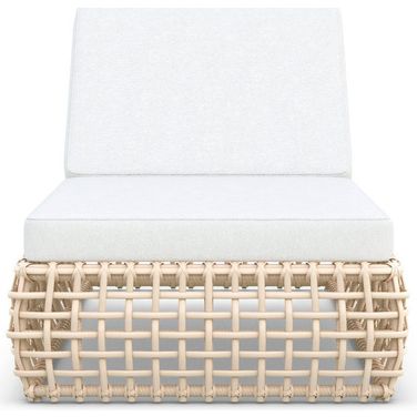 Kiawah Chaise Lounge with Cushion In Polar and Almond