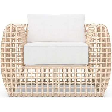 Kiawah Club Chair with Cushion In Polar and Almond
