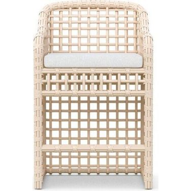Kiawah Counter Stool with Cushion In Polar and Almond