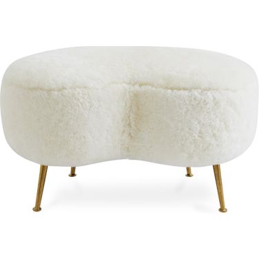 Kidney Ottoman In Shearling