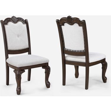 Kiera Side Chair Set of 2 In Cherry