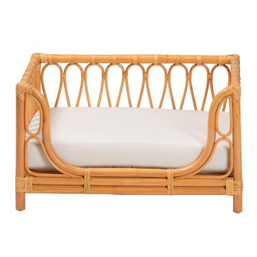 Kierra Rattan Pet Bed In Light Honey