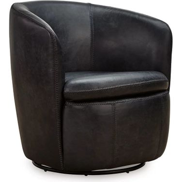 Kierreys Swivel Chair In Midnight