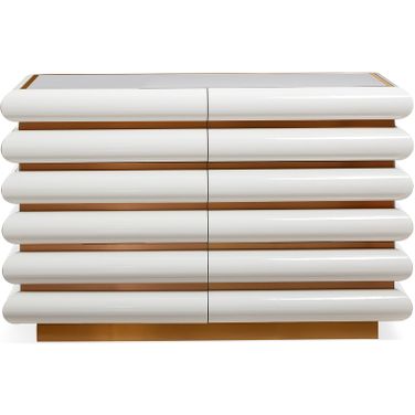 Kiki Six-Drawer Console In Ivory