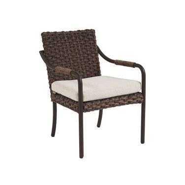 Kilimanjaro Arm Dining Chair In Brown/Black/Cream