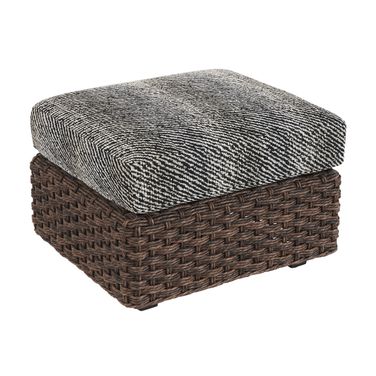 Kilimanjaro Ottoman In Brown/Black/Tan