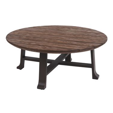 Kilimanjaro Round Cocktail Table In Dark Brown