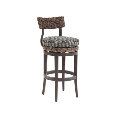 Kilimanjaro Swivel Bar Stool In Brown/Black/Cream