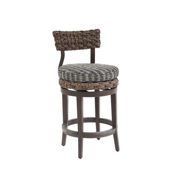 Kilimanjaro Swivel Counter Stool In Brown/Black/Cream