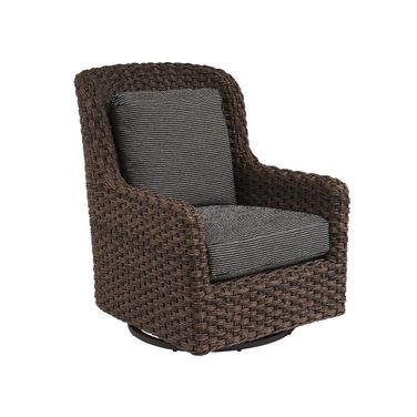 Kilimanjaro Swivel Glider Chair In Dark Brown