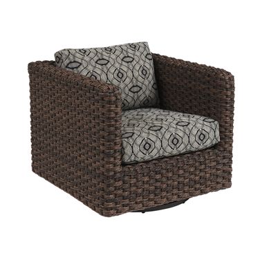 Kilimanjaro Swivel Glider Lounge Chair In Dark Brown