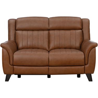 Kimball Power Reclining Loveseat with Power Head Rests In Cinnamon