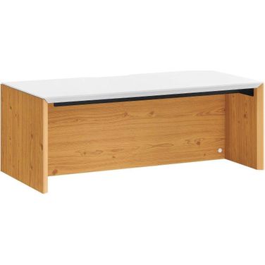 Kinetic 38 Inch Wall Mount Office Desk In White Natural