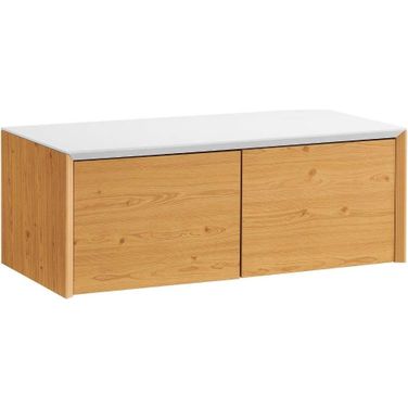 Kinetic Wall Mount Office Storage Cabinet In White Natural