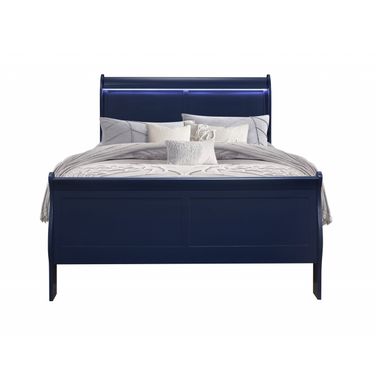King Bed Frame with No In Blue