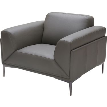 King Gray Leather Chair