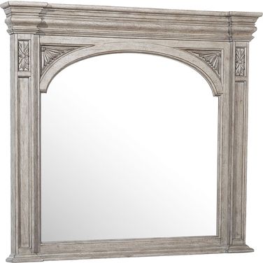 Kingsbury Beveled Dresser Mirror In Brown