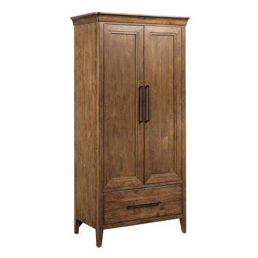 Abode Kingsley Armoire In Warm Brunette