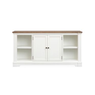 Kingston Credenza In Whisper White And Cerused Nutmeg