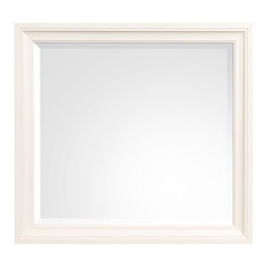 Kingston Landscape Mirror In Whisper White And Cerused Nutmeg