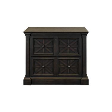 Kingston Traditional Wood Lateral File with Storage File Drawer In Dark Brown