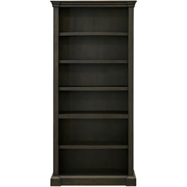 Kingston Traditional Wood Open Bookcase In Dark Brown
