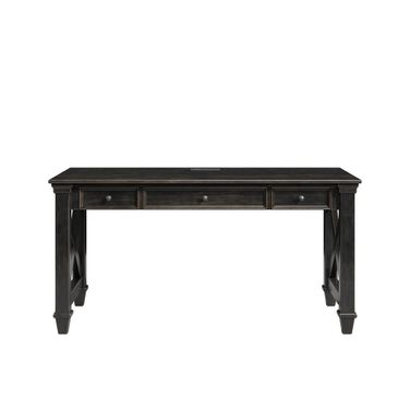 Kingston Traditional Wood Writing Desk In Dark Brown