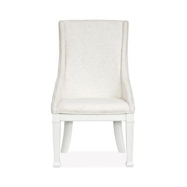 Kingston Upholstered Host Chair Set of 2 In Whisper White And Cerused Nutmeg
