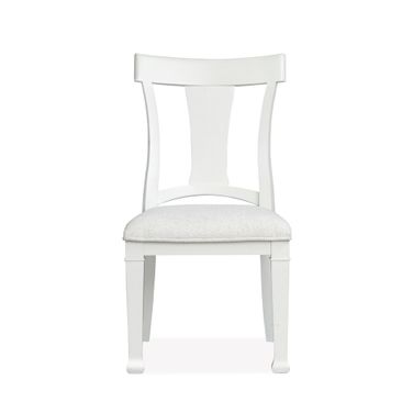 Kingston Upholstered Side Chair Set of 2 In Whisper White And Cerused Nutmeg