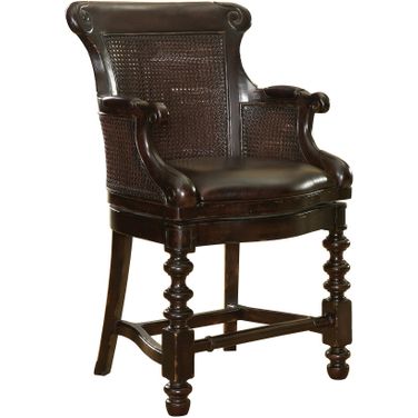 Kingstown Dunkirk Swivel Counter Stool In Tamarind