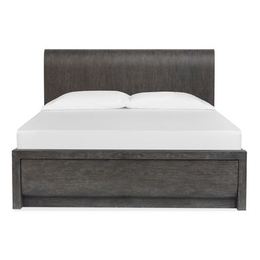 Kinsley California King Panel Bed In Black Heron